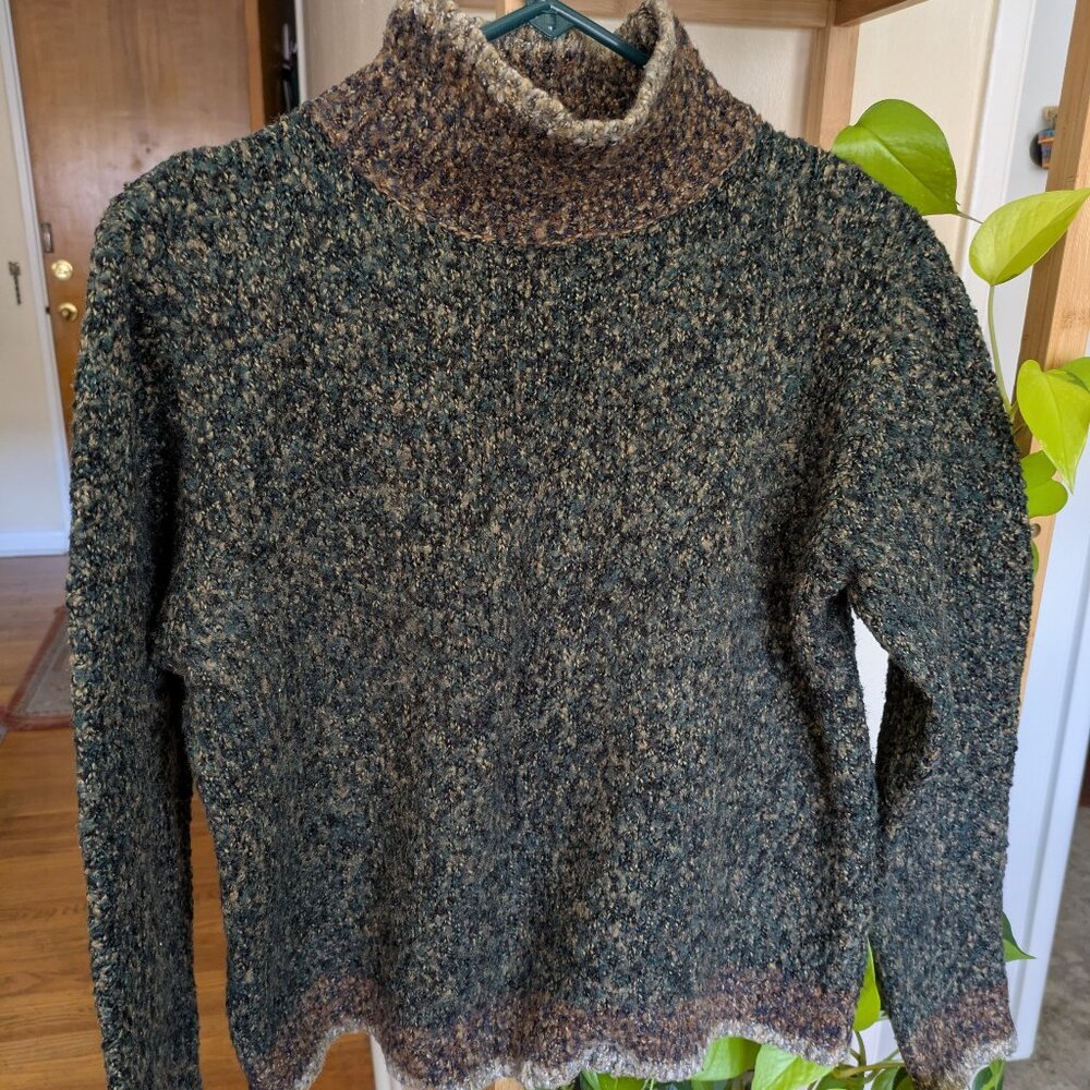 Vintage Green DressBarn Turtleneck Sweater